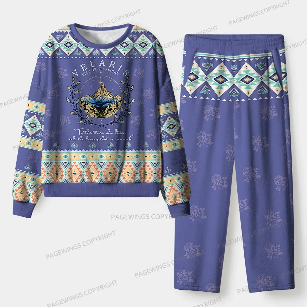 Pagewings Velaris City Of Starlight Unisex Flannel Pajama Set
