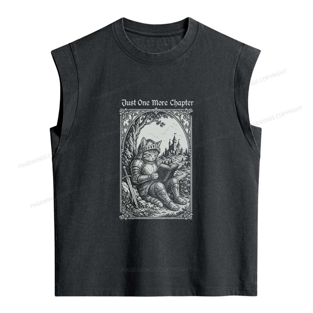 Pagewings Just One More Chapter Women's Washed Tank Top