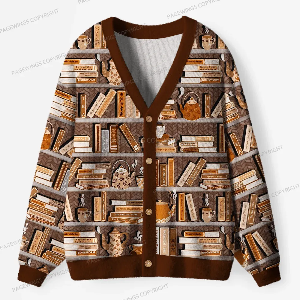 Pagewings Bookworm Unisex Ugly Cardigan Sweaters