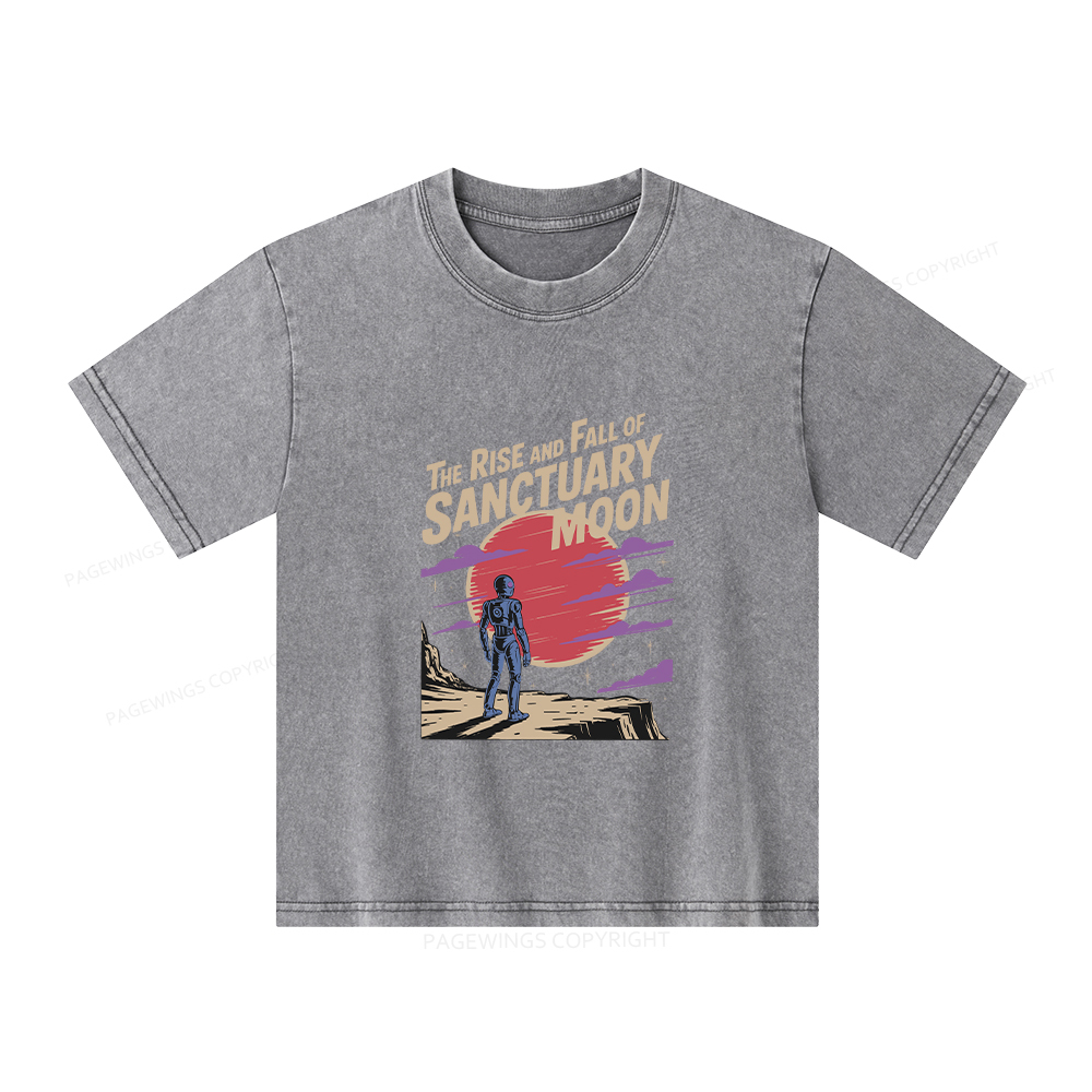 Pagewings The Rise And Fall Of Sanctuary Moon Unisex Kids Washed T-shirt
