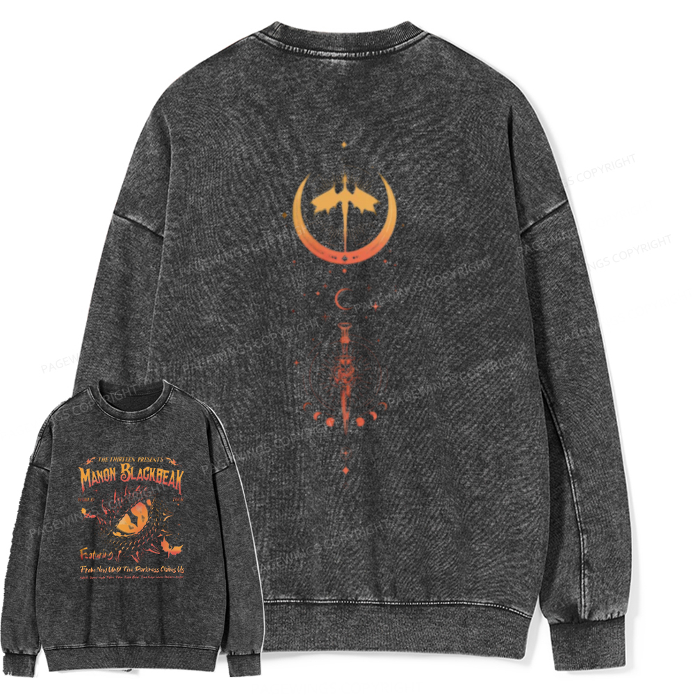 Pagewings Manon Blackbeak Throne of Glass Unisex Washed Sweatshirt