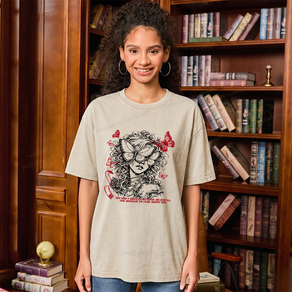 Pagewings Dark Fantasy Lover Unisex Washed T-shirt