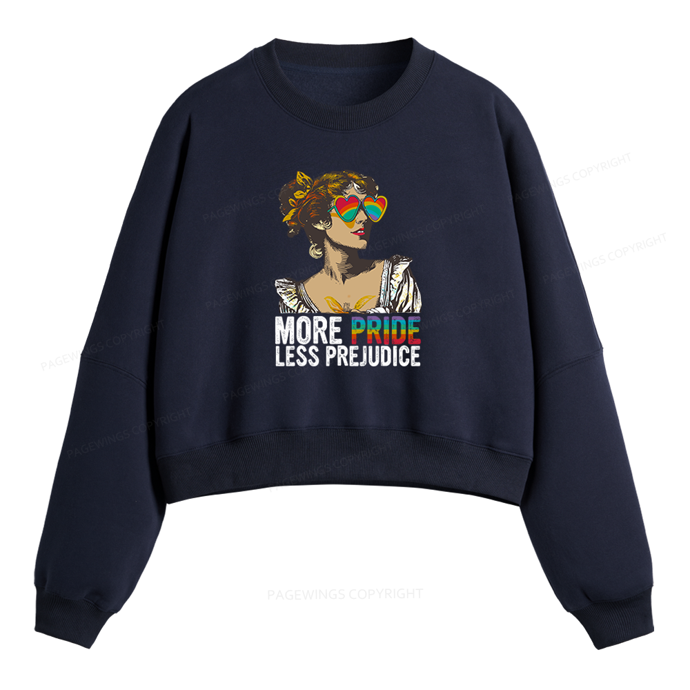 Pagewings More Pride Less Prejudice Fleece Crop Sweatshirt