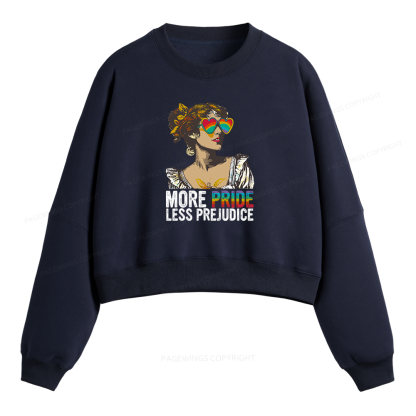 Pagewings More Pride Less Prejudice Fleece Crop Sweatshirt