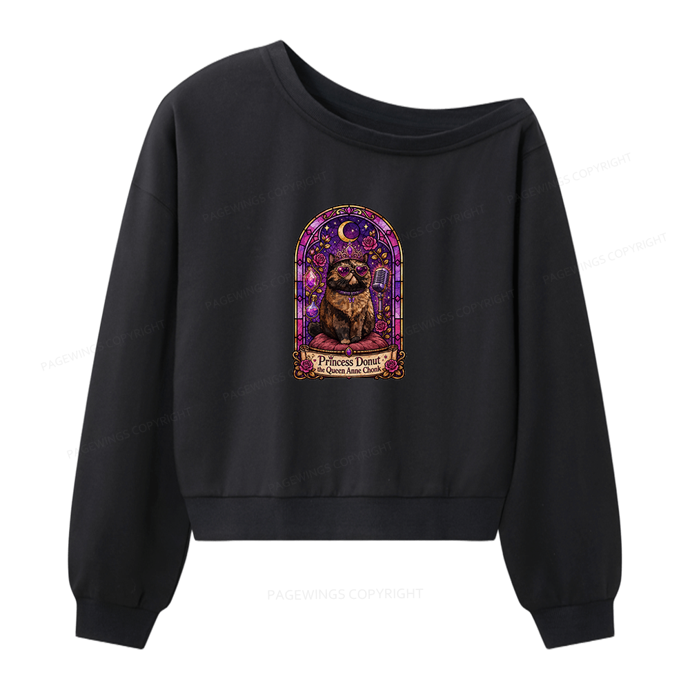 Pagewings Sci Fi Bookish Women Off Shoulder Sweatshirt