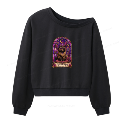 Pagewings Sci Fi Bookish Women Off Shoulder Sweatshirt