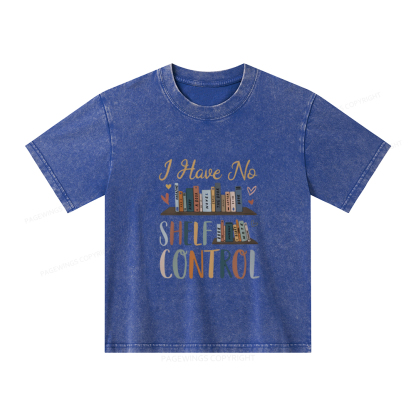 Pagewings I Have No Shelf Control Unisex Kids Washed T-shirt