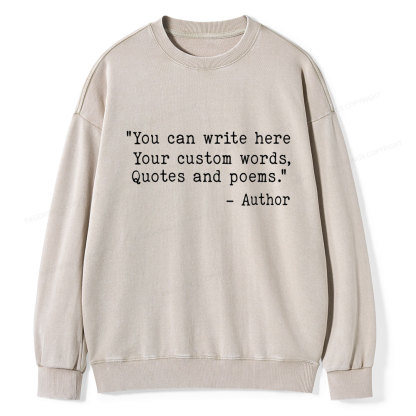 Pagewings Personalized Typewriter  Unisex Washed Sweatshirt