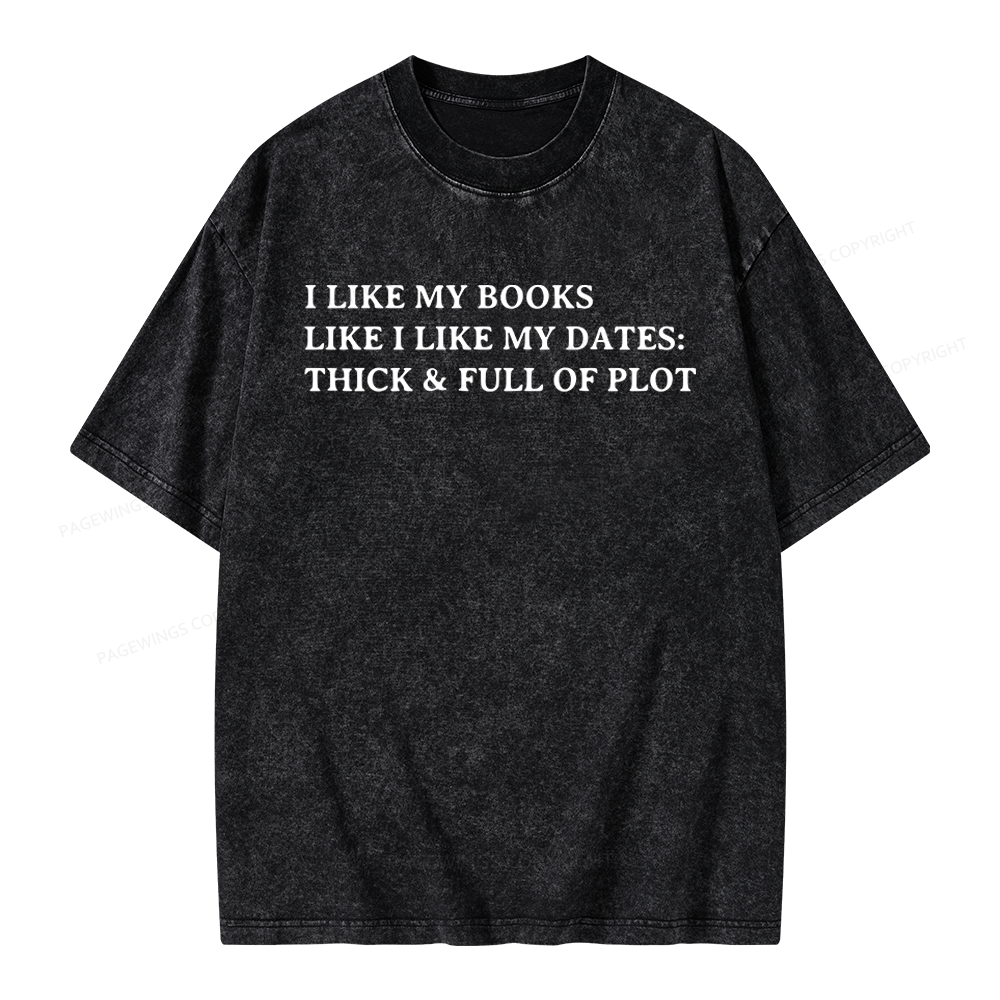 Pagewings I Like My Books Unisex Washed T-shirt