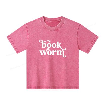 Pagewings Book Worm Unisex Kids Washed T-shirt