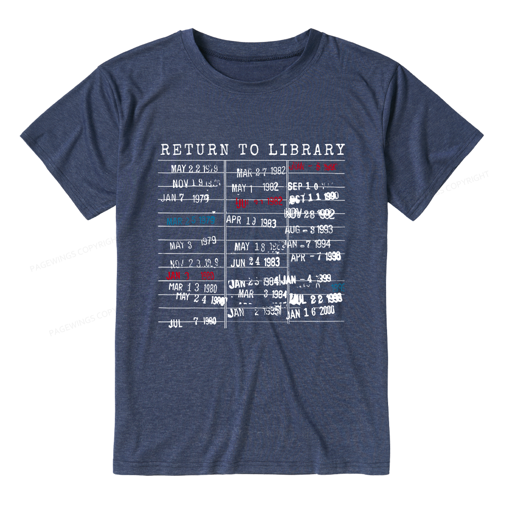 Pagewing Return To Library Unisex Heather T-Shirt