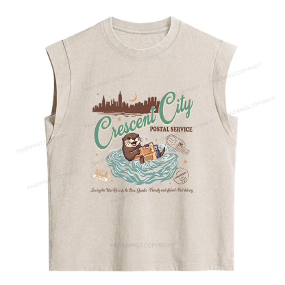 Pagewings Fantasy Book Lover Women's Washed Tank Top