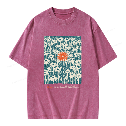 Pagewings Hope Is A Small Rebellion Unisex Washed T-shirt