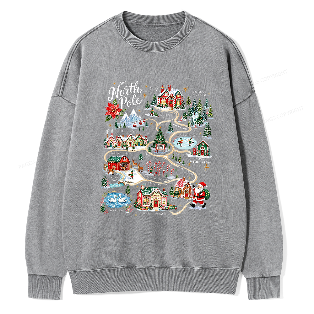 Pagewings Christmas Unisex Washed Sweatshirt