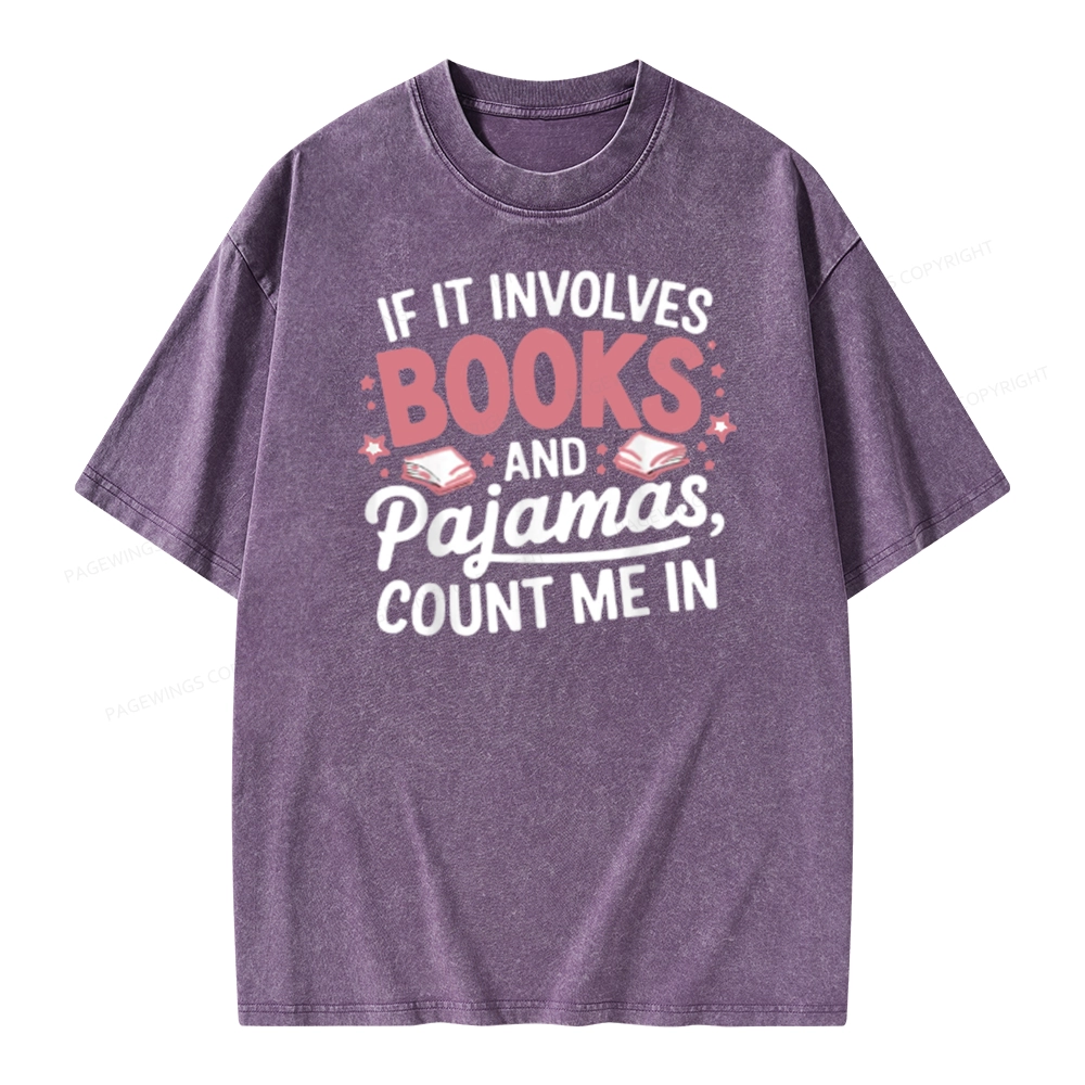 Pagewing  Lover Funny Book Reading Unisex Washed T-shirt