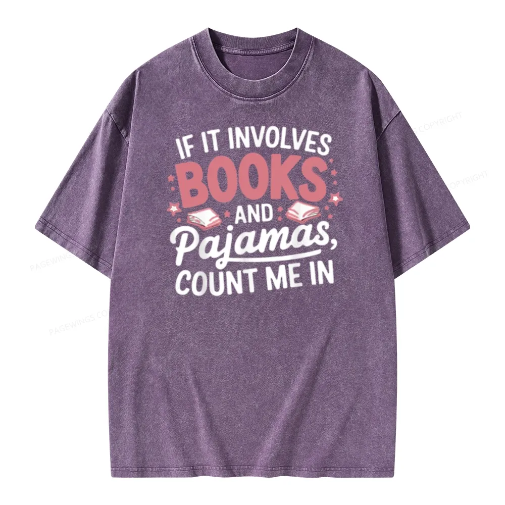 Pagewing  Lover Funny Book Reading Unisex Washed T-shirt