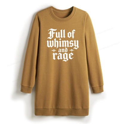 Pagewings Full of Whimsy and Rage Sweatshirt Dress
