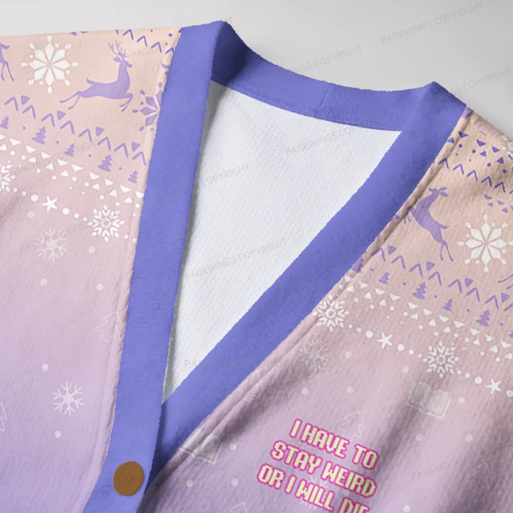 Pagewings I Read To Stay Alive And Be A Little Free Unisex Ugly Cardigan Sweaters