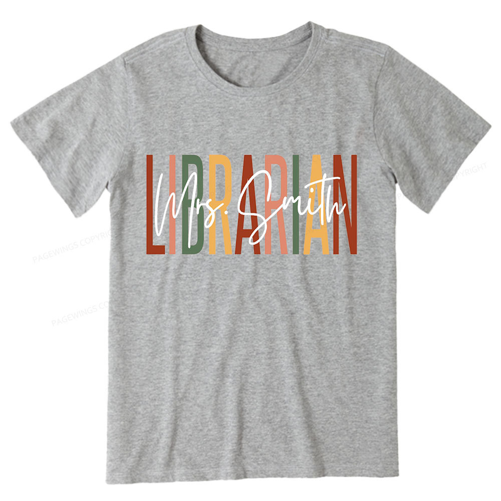 Pagewing Personalized Librarian Unisex Classic T-shirt