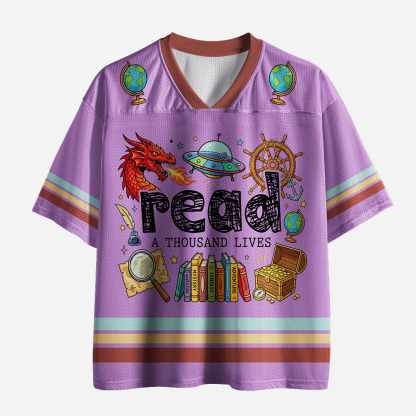 Pagewings Read A Thousand Lives Unisex Mesh Jersey