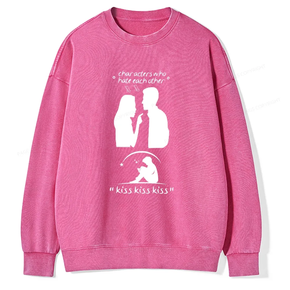 Pagewings Character Change Of The Enemies To Lovers Unisex Washed Sweatshirt