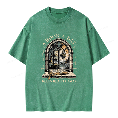 Pagewings A Book a Day Unisex Washed T-shirt