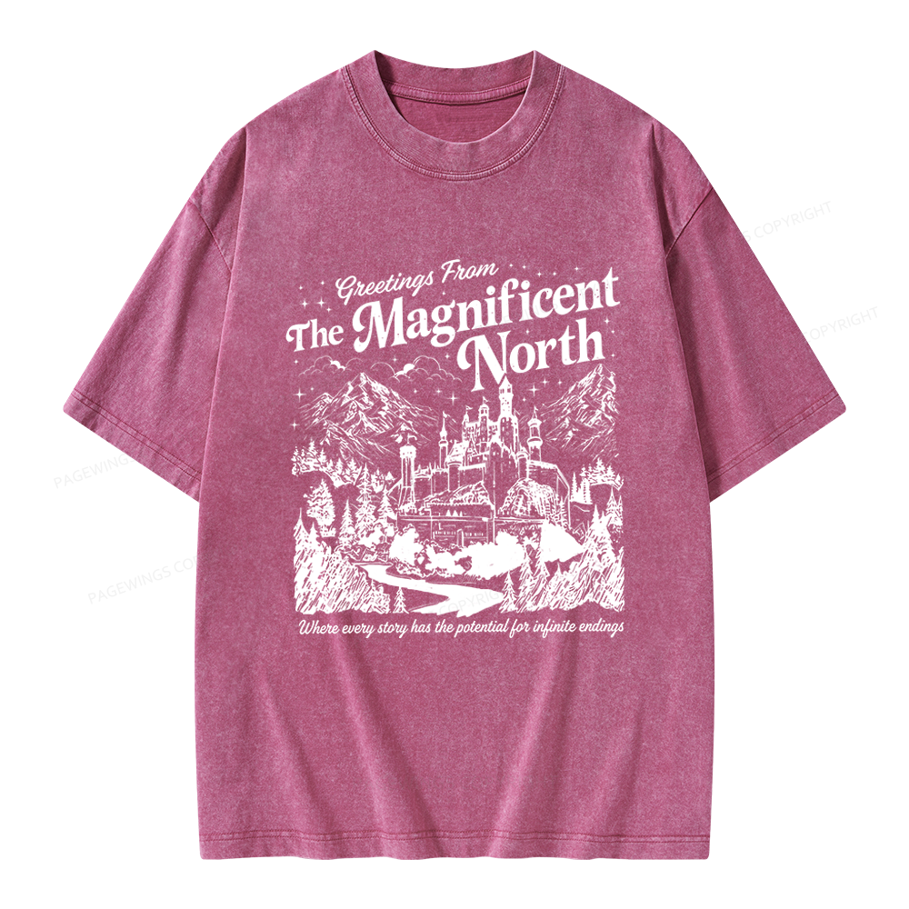 Pagewings Fantasy Reader Unisex Washed T-shirt