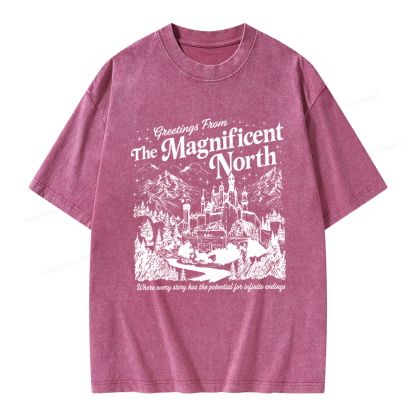 Pagewings Fantasy Reader Unisex Washed T-shirt