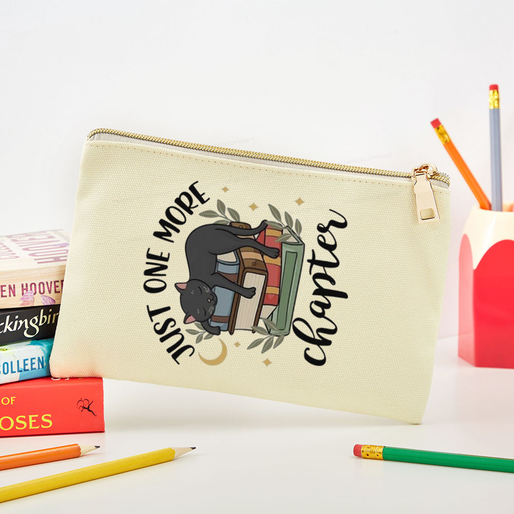 Pagewings Just One More Chapter Adorable Cat Pouch