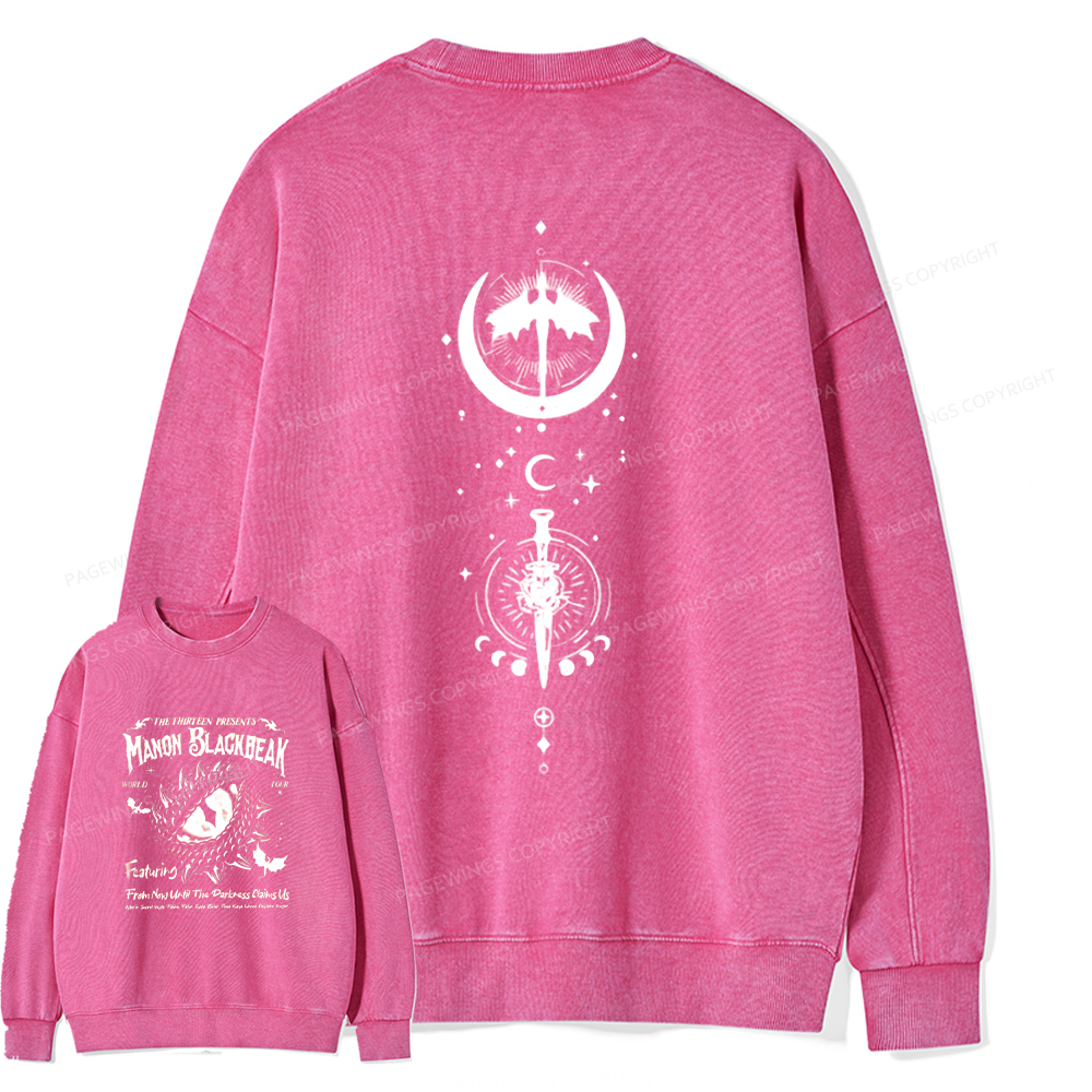 Pagewings Manon Blackbeak Throne of Glass Unisex Washed Sweatshirt