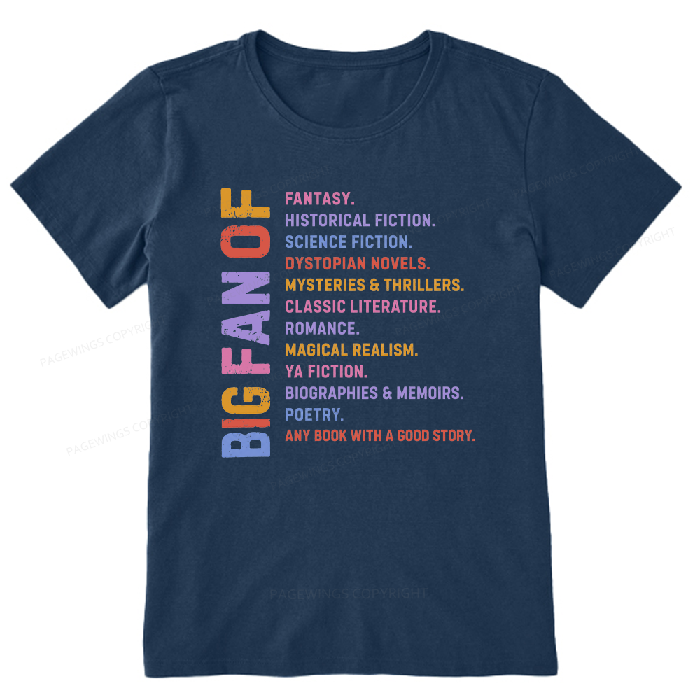 Pagewings Big Fan of Books Unisex Classic T-shirt