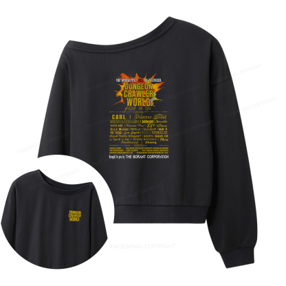 Pagewings Fuel Your Imagination With Sci-Fi World Tour Women Off  Shoulder Sweatshirt