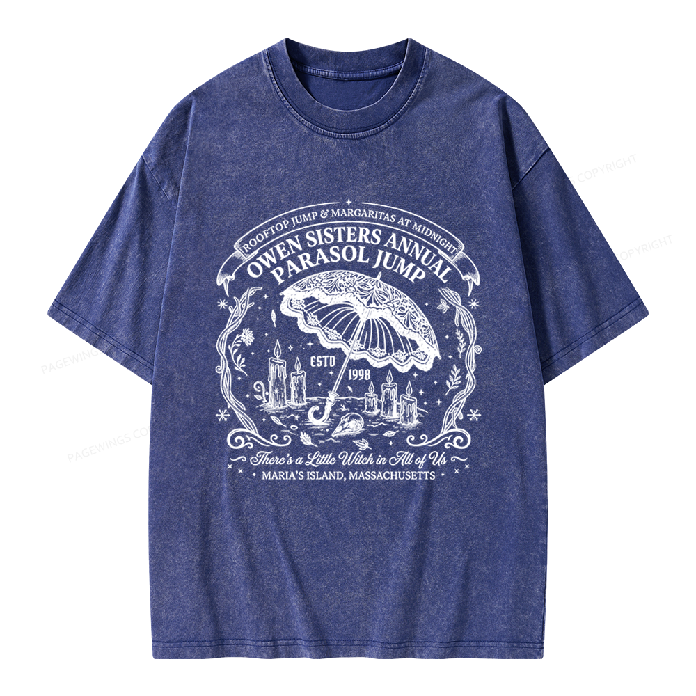 Pagewings Fantasy Halloween Book Lover Unisex Washed T-shirt