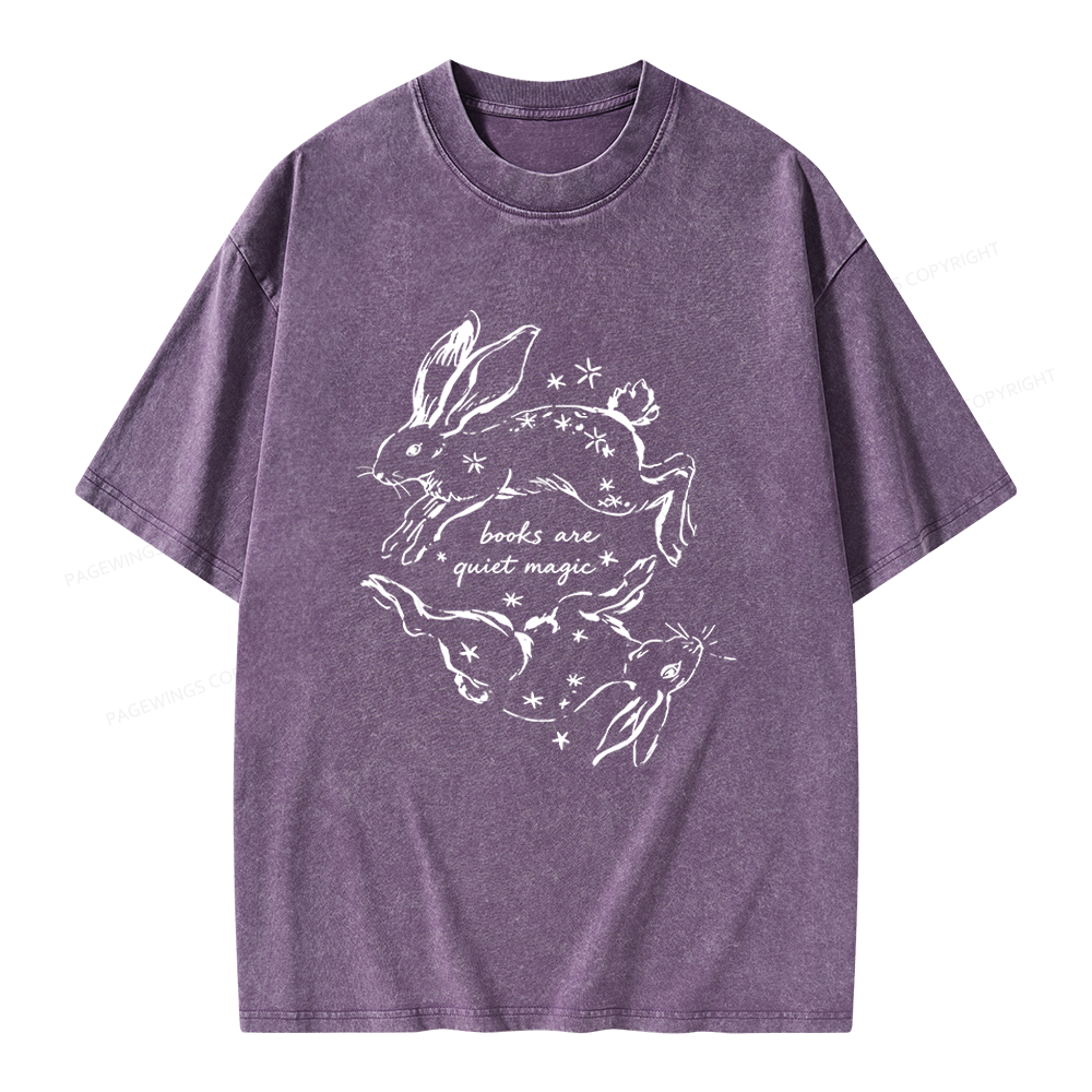 Pagewings Books Are Quiet Magic Unisex Washed T-shirt