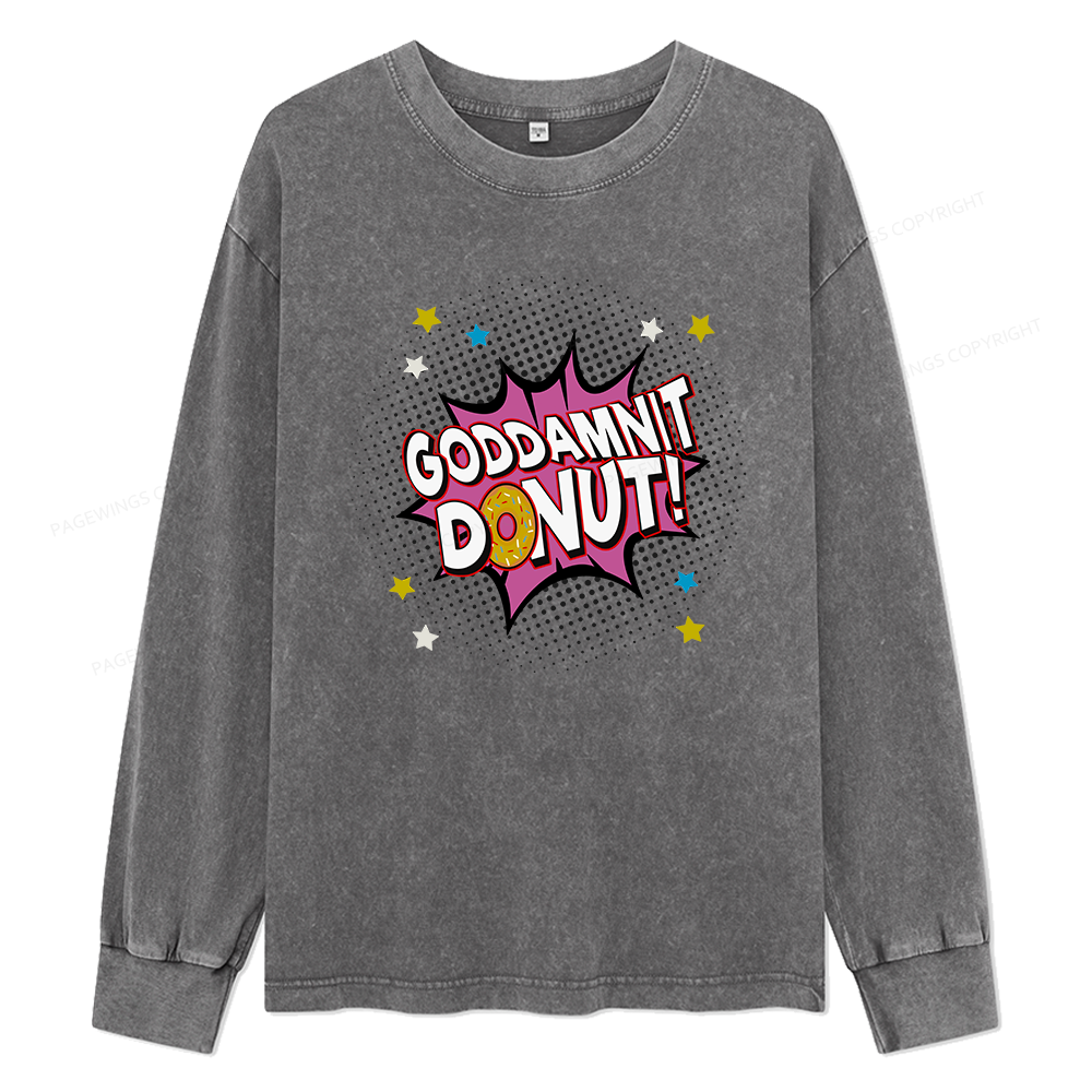 Pagewings Sci-Fi Lover Unisex Washed Long Sleeve T-shirt