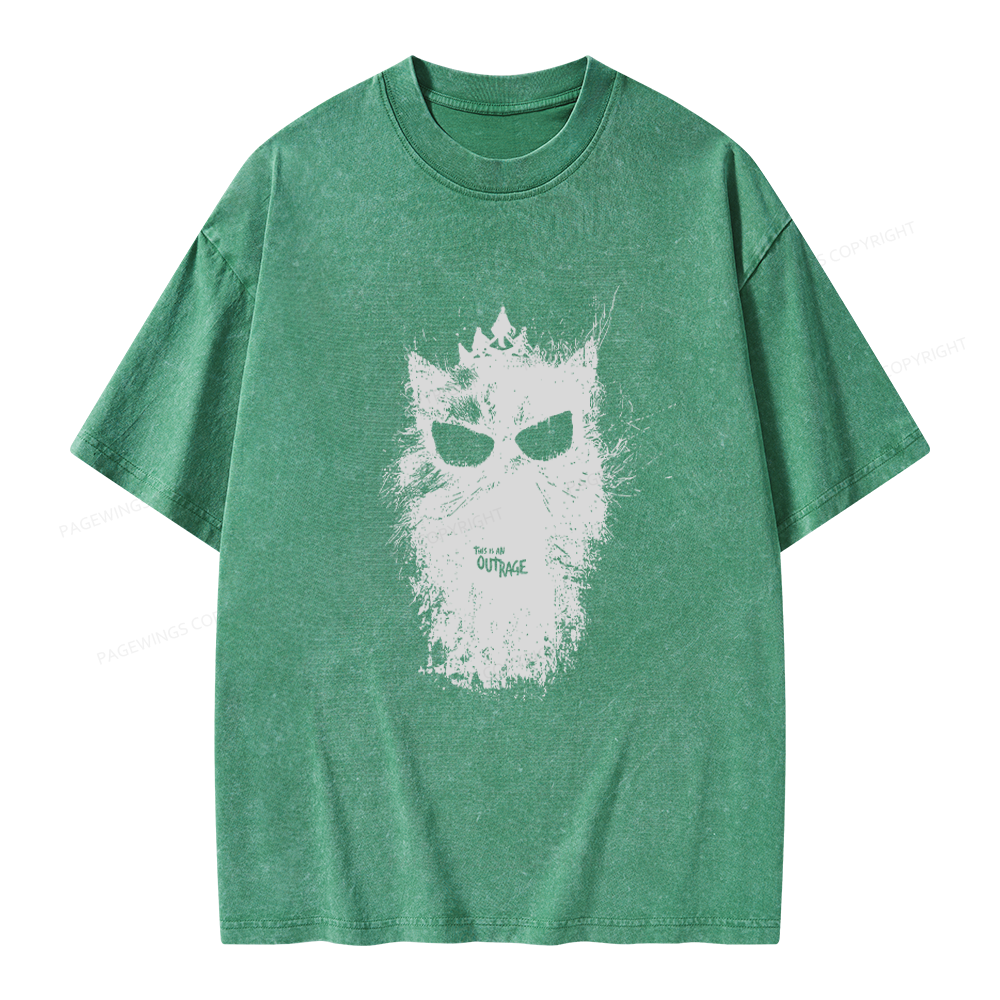 Pagewings This Is An Outrage Unisex Washed T-shirt