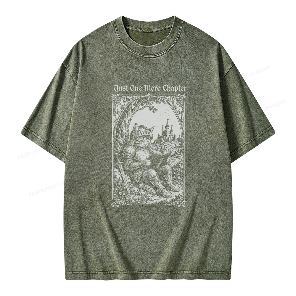 Pagewings Just One More Chapter Unisex Washed T-shirt