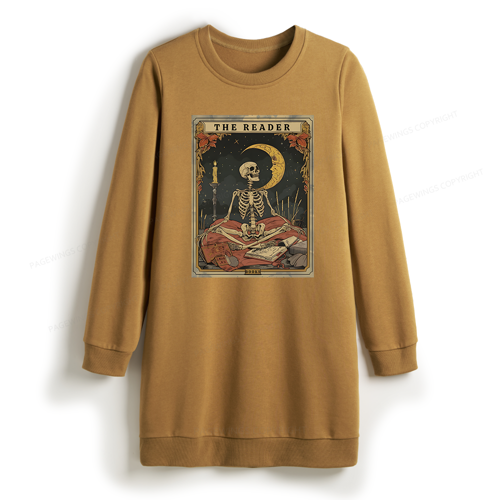 Pagewings The Reader Tarot Card Sweatshirt Dress