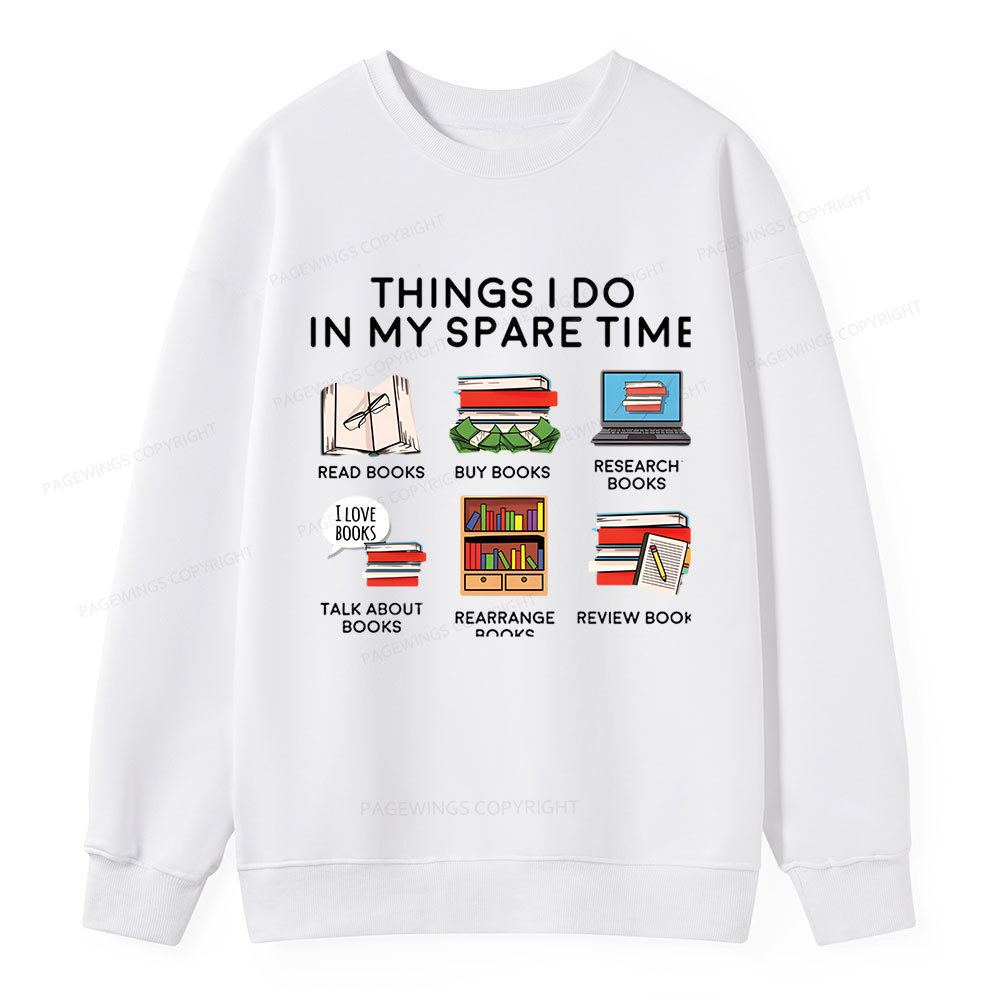 Pagewings Books Reading In My Spare Time  Unisex Classic Sweatshirt