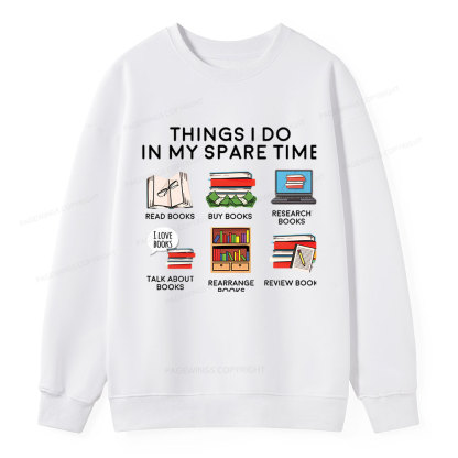Pagewings Books Reading In My Spare Time  Unisex Classic Sweatshirt