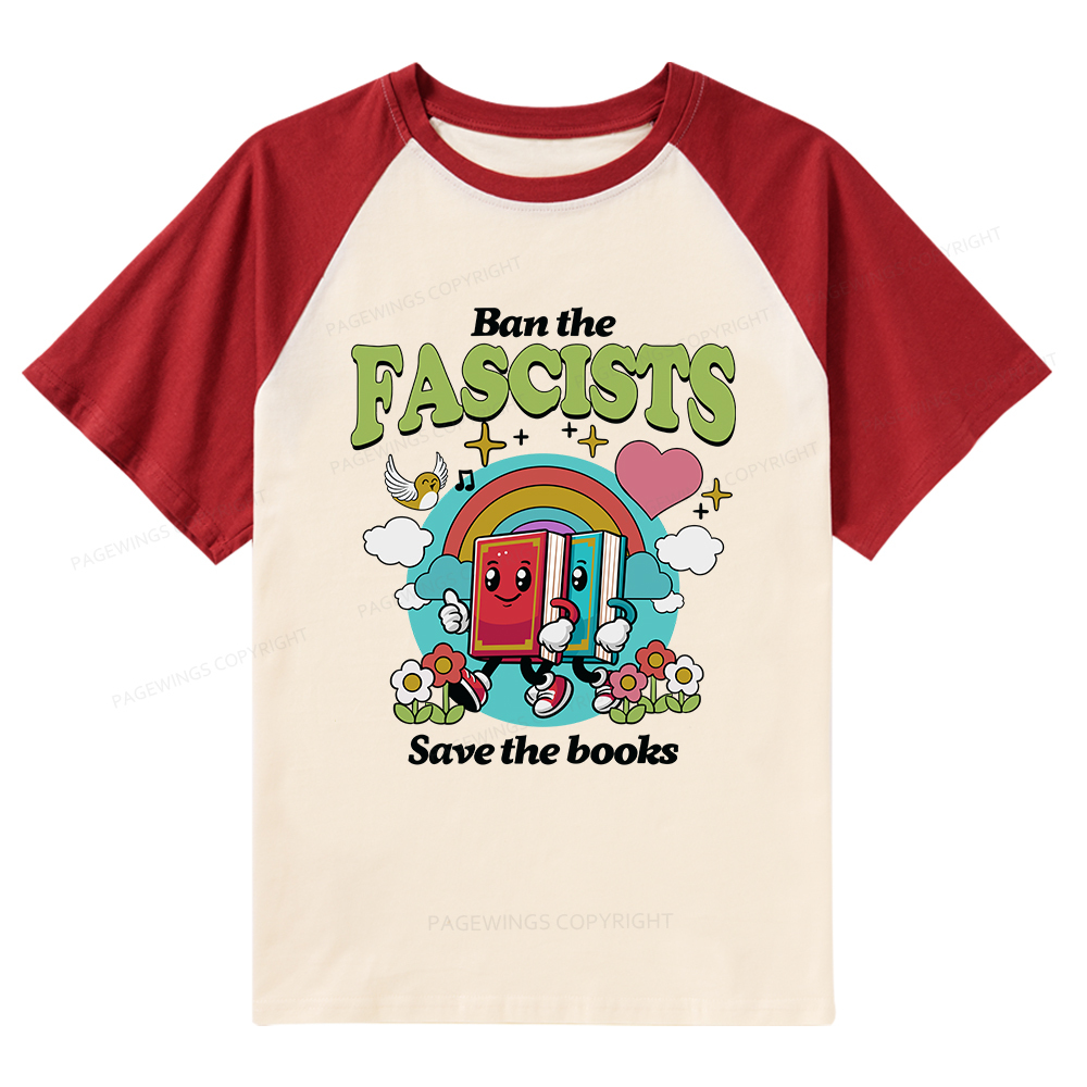 Pagewings Read Banned Books Social Justice Raglan T-shirt