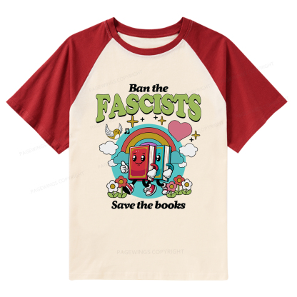 Pagewings Read Banned Books Social Justice Raglan T-shirt