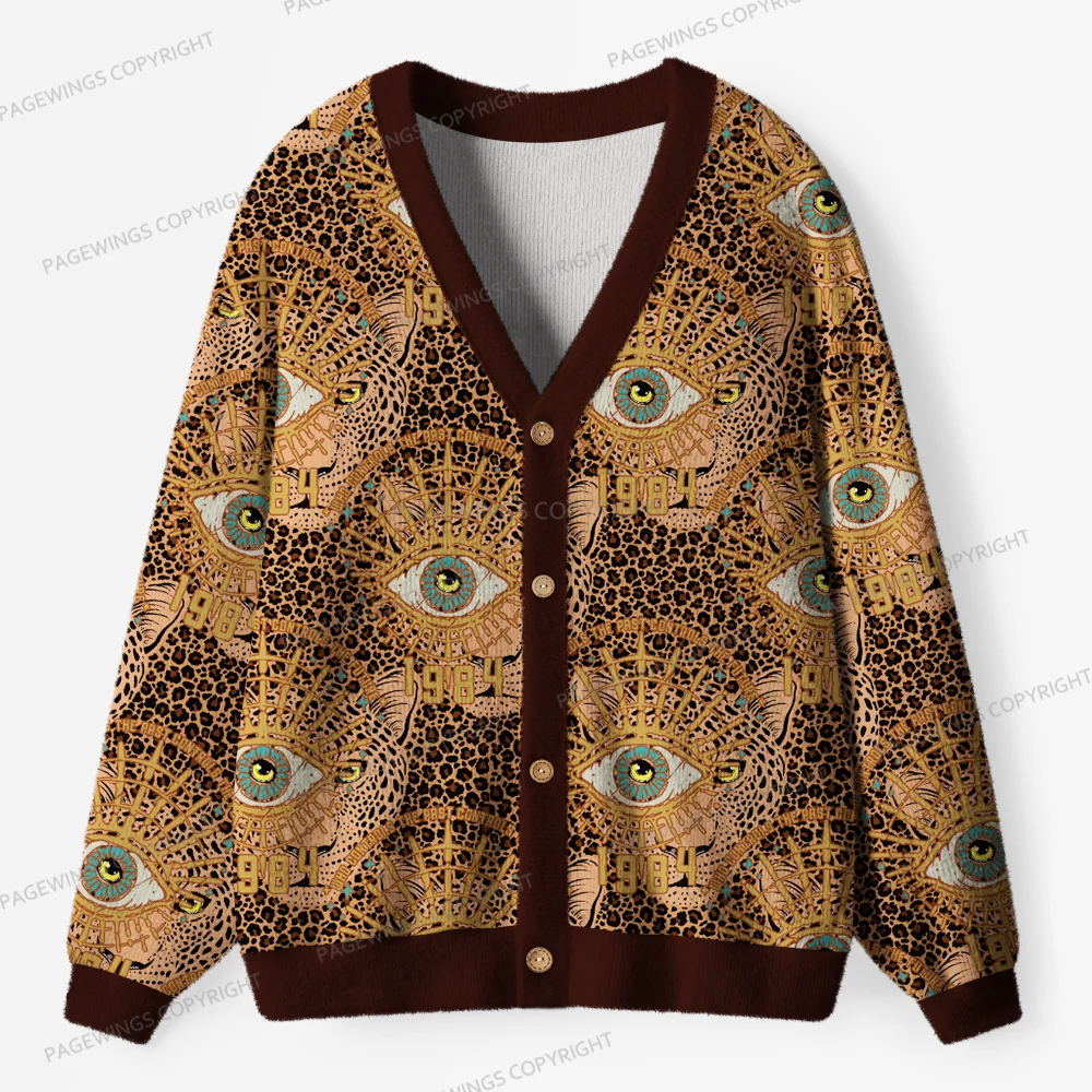 Pagewings Make Orwell Fiction Again Unisex Ugly Cardigan Sweaters