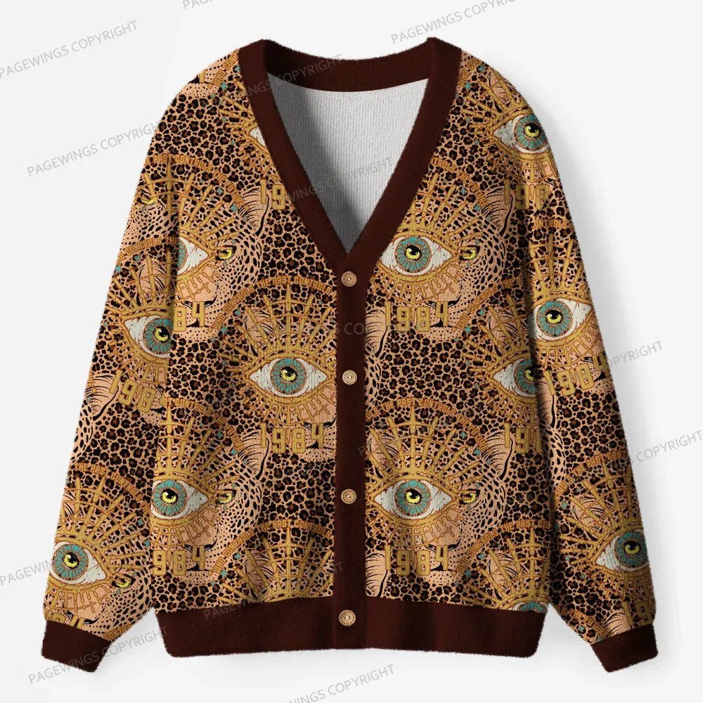 Pagewings Make Orwell Fiction Again Unisex Ugly Cardigan Sweaters