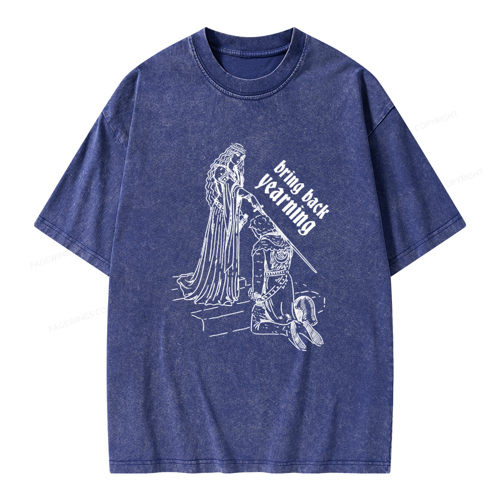 Pagewings Romance Knightcore Unisex Washed T-shirt