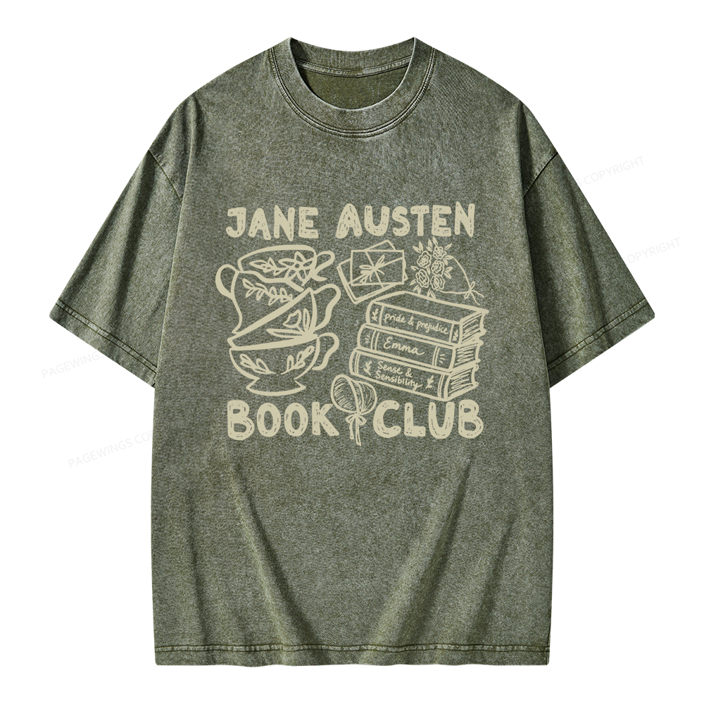 Pagewings Romance Book Club Unisex Washed T-shirt