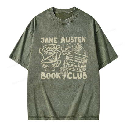 Pagewings Romance Book Club Unisex Washed T-shirt