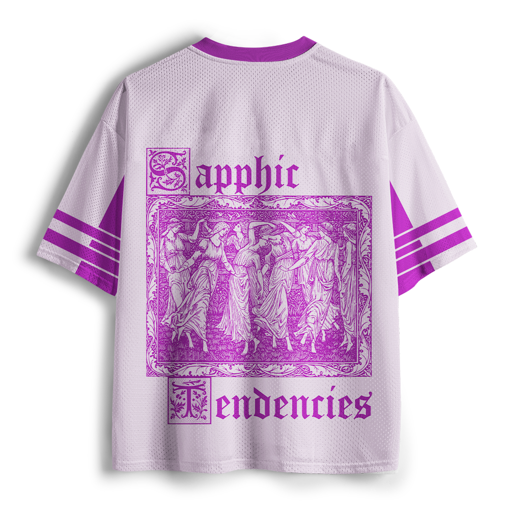 Pagewings Sapphic Tendencies Unisex Mesh Jersey