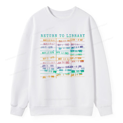 Pagewing Vintage Library Rainbow Unisex Classic Sweatshirt