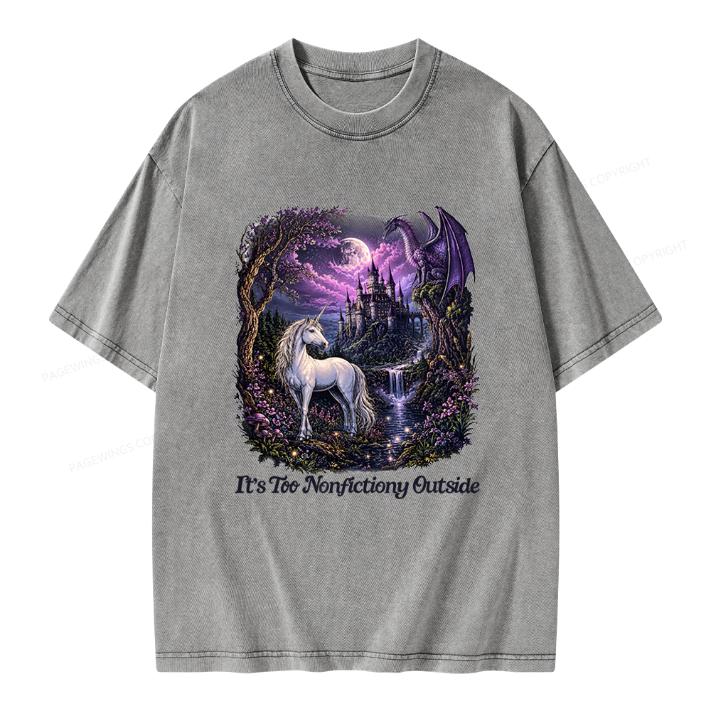 Pagewings 90s Fantasy Unisex Washed T-shirt